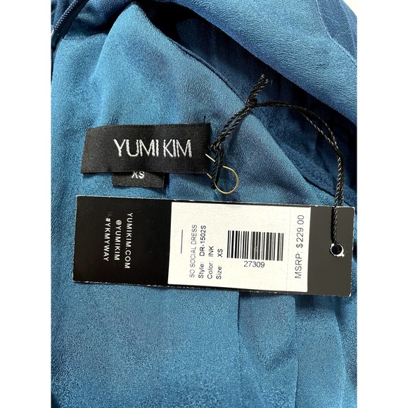 YUMI KIM So Social Tulip-Hem Racerback Midi Dress Dress Ink Size XS - Picture 9 of 11